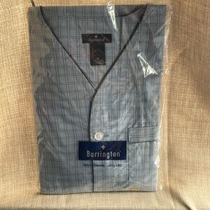 •BARRINGTON•NWT men’s short sleeve/pant blue button down pajama set